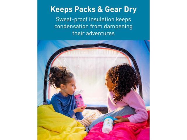 CamelBak Eddy+ Kids Bite Valve Straw Insulated Stainless Steel Water Bottle Flowerchild Sloth, 12oz