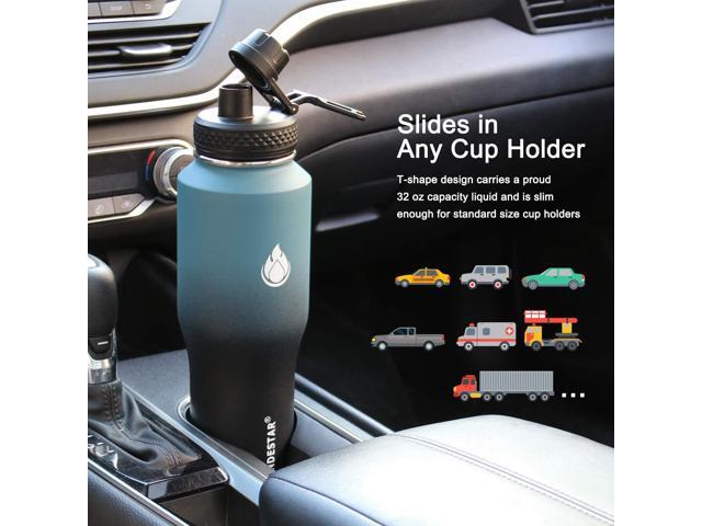 SENDESTAR Water Bottle 32oz,2 Lids(Straw lid),Wide Mouth Stainless Steel Vacuum Insulated Double Wall Keep Liquids Cold or Hot All Day,Sweat Proof...