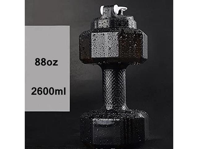 2.6L / 88oz Dumbbell Shape Water Bottle, Portable Weight Water Bottles, Dumbbells Travel Cup, PETG Eco-Friendly Cup for Gym, Yoga, Running,...