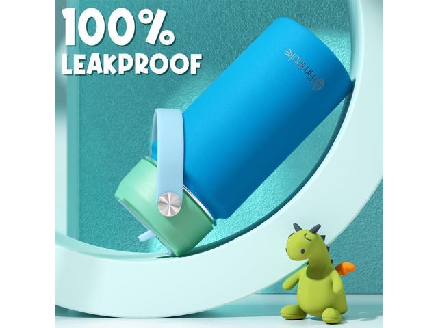 Fimibuke Kids Insulated Water Bottle, 14oz BPA FREE Double Wall Vacuum Tumbler 18/8 Stainless Steel Leak Proof Kids Cups with Straw Metal Water...