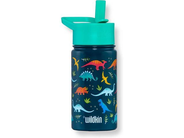 Wildkin Kids 14 oz Reusable BPA-Free Stainless Steel Water Bottle with Leak Proof Lid for Boys & Girls, Insulated, Durable, and Easy to Clean Water...