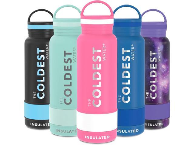 Coldest Insulated Water Bottle with Handle Lid Leak Proof, Simple Insulated Modern Stainless Steel, Double Walled, Sport Thermos Bottles, Metal...