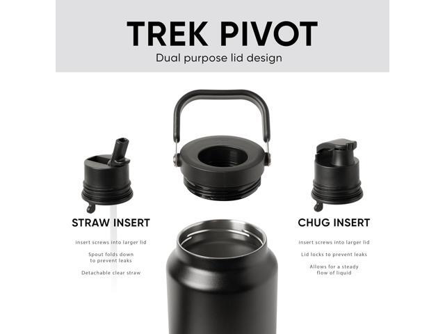 Simple Modern Trek Pivot Half Gallon Water Bottle Jug with Handle & Boot Interchangeable Straw & Chug Lids Large Insulated Stainless Steel ...