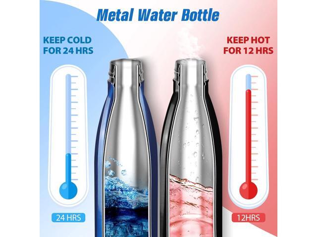 Sfee Insulated Water Bottle, 17 oz Stainless Steel Water Bottles, Double Wall Vacuum Reusable Water Bottles Leak Proof BPA-FREE Sports Bottle Cup...