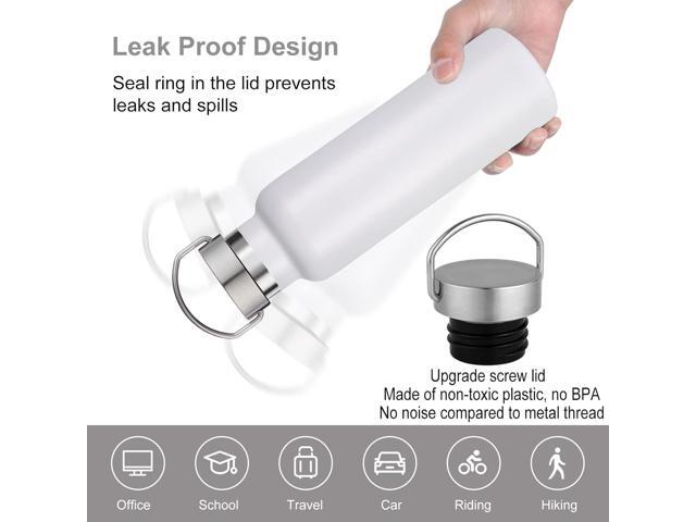Neihepal 20 oz Insulated Water Bottles Bulk 2 Pack,Stainless Steel Double Wall Sport Bottle with Lid of Handle,Metal Reusable Thermoses Flask with...