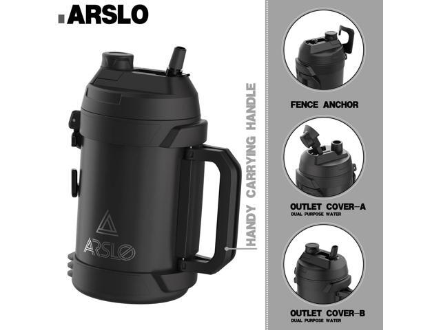 Sports Water Jug - Gallon Water Bottle - Large Insulated Stainless Steel Bottle for Gym, Workouts, Basketball, Football, Soccer - Keep Water Cold...