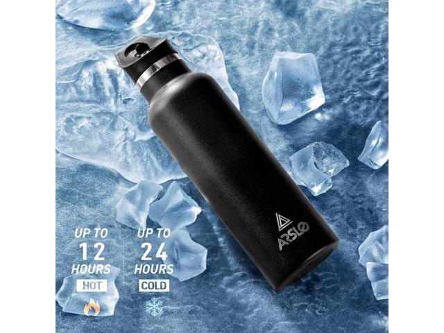 Stainless Steel Double Wall Water Bottles 25 Ounce, Vacuum Insulated Bottle With Straw Lid, Insulated Water Bottle Keeps Water Cold for 24 Hours,...