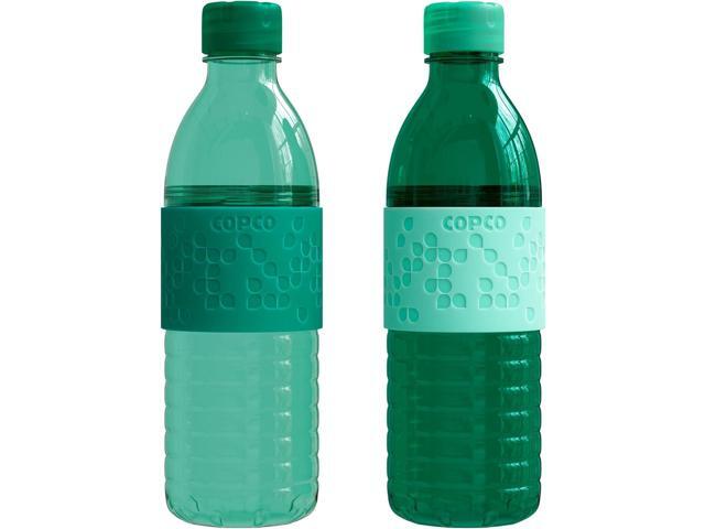 Copco Hydra 16.9oz Water Bottle, Set of 2 - Non-Slip Sleeve & BPA-Free Tritan Plastic - Dishwasher Safe, Reusable To Go Bottle - Leak-Proof,...
