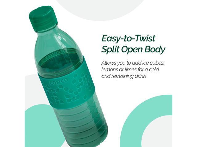 Copco Hydra 16.9oz Water Bottle, Set of 2 - Non-Slip Sleeve & BPA-Free Tritan Plastic - Dishwasher Safe, Reusable To Go Bottle - Leak-Proof,...