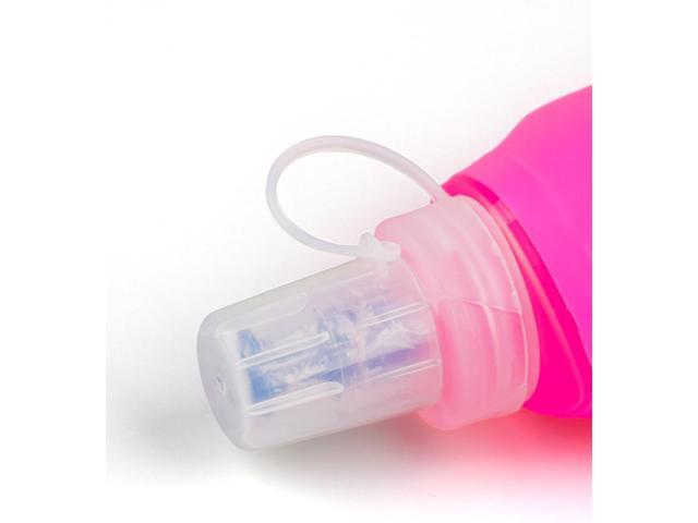Folding Soft Flask Portable Collapsible Running Lightweight Water Bottle for Outdoor Sports,Travel with Mouthpeice Cover