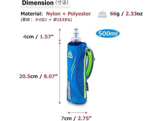 Azarxis TPU Soft Flask Collapsible Water Bottles BPA-Free 250ml 350ml 500ml 600ml for Hydration Vest Pack Running Hiking Cycling Climbing