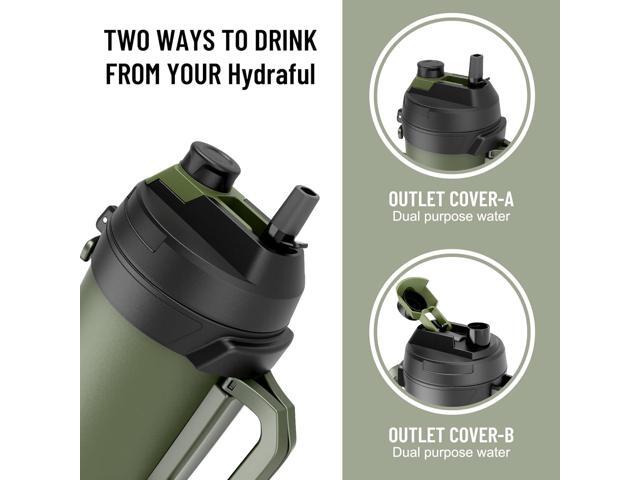 Hydraful Gallon Water Bottle, 128 oz Large Insulated Stainless Steel Sports Water Jug, Large Triple Wall Vacuum Insulation Water Bottle-Keeps Cold...