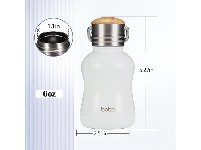 YOHKOH Mini Vacuum Insulated Water Bottle With Bamboo Lid - Stainless Steel Thermos Water Bottle for Women Girls Kids, Metal Sports Hot and Cold...