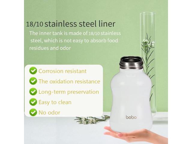 YOHKOH Mini Vacuum Insulated Water Bottle With Bamboo Lid - Stainless Steel Thermos Water Bottle for Women Girls Kids, Metal Sports Hot and Cold...