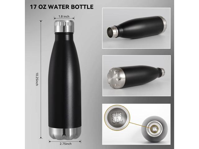 VEGOND 17oz Stainless Steel Water Bottles Bulk, Reusable Metal Sports Water Bottle Keeps Drink Hot and Cold, BPA Free Double Wall Vacuum Cola Shape...