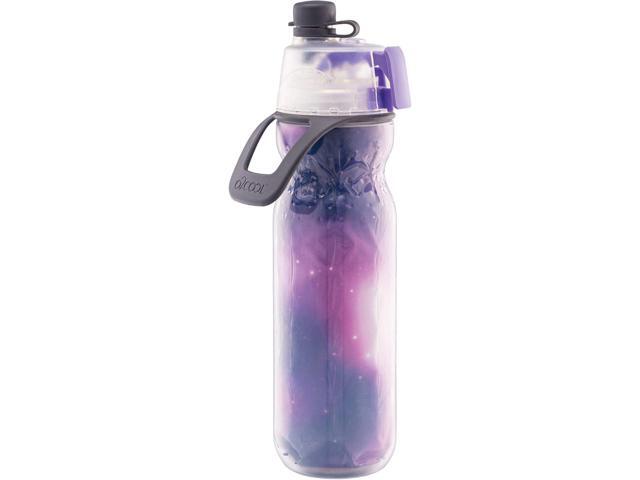 O2COOL Mist 'N Sip Misting Water Bottle 2-in-1 Mist And Sip Function With No Leak Pull Top Spout Reusable Sports Water Bottle - 20 oz (Tie...
