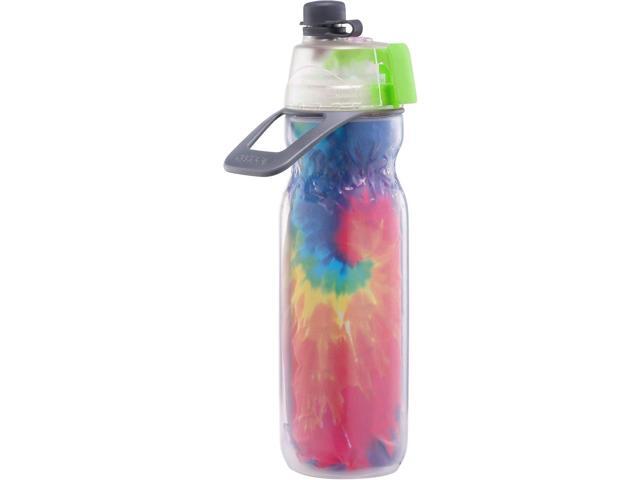 O2COOL Mist 'N Sip Misting Water Bottle 2-in-1 Mist And Sip Function With No Leak Pull Top Spout Reusable Sports Water Bottle - 20 oz (Tie...