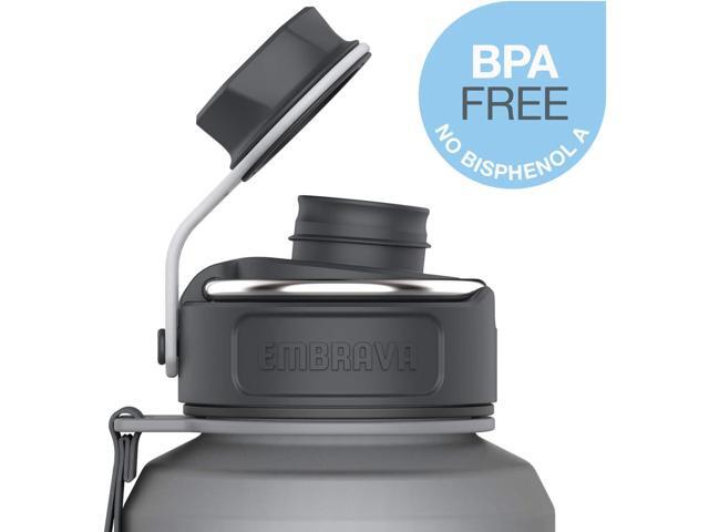Embrava 40oz Water Bottle - Large with Travel Carry Ring - Wide Leak Proof Drink Spout - Heavy-Duty, BPA & BPS Free Tritan Plastic - Best for...