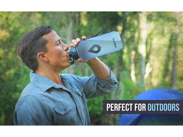 Embrava 40oz Water Bottle - Large with Travel Carry Ring - Wide Leak Proof Drink Spout - Heavy-Duty, BPA & BPS Free Tritan Plastic - Best for...