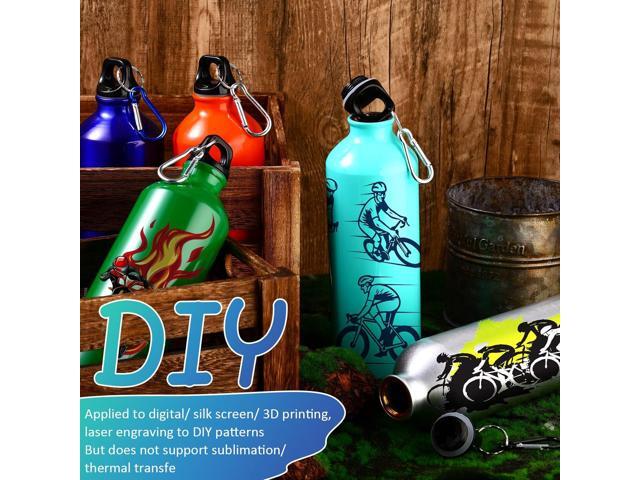10 Pack 24 oz Aluminum Water Bottles Lightweight Reusable Bottles Aluminum Travel Cups with Carabiner Leak Proof Team Water Cups in bulk for Gym...