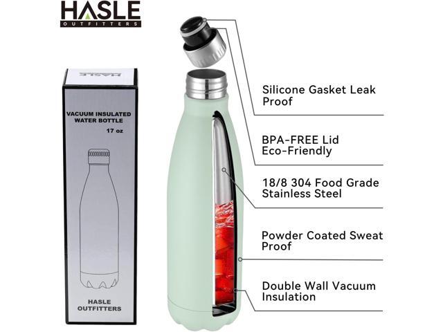HASLE OUTFITTERS 17oz Stainless Steel Water Bottles Bulk, Vacuum Insulated Water Bottles Double Walled Powder Coated Reusable Metal Sports Water...