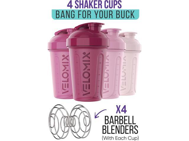 -4 PACK- 20 OZ Protein Shaker Bottles for Protein Mixes, Shaker Cups for Protein Shakes, Small Shaker Bottle Pack, Shaker Cup, Shakers for protein...