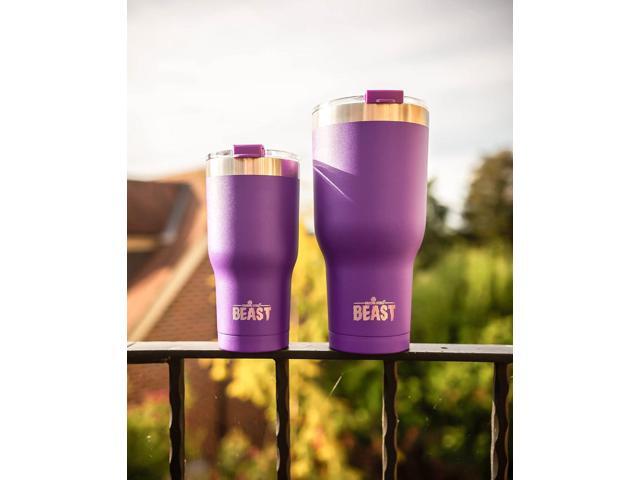 Beast 40 oz Tumbler Stainless Steel Vacuum Insulated Coffee Ice Cup Double Wall Travel Flask (Purple)