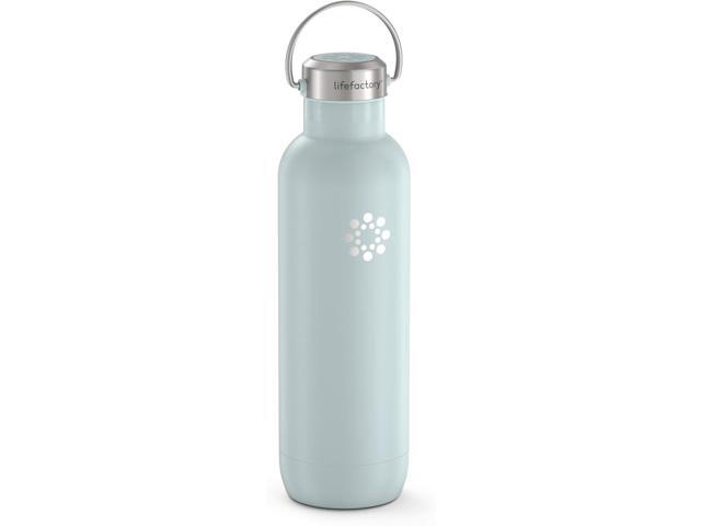 LIfeFactory Stainless Steel Vacuum-Insulated Sport Bottle, 24 Ounce, Mint