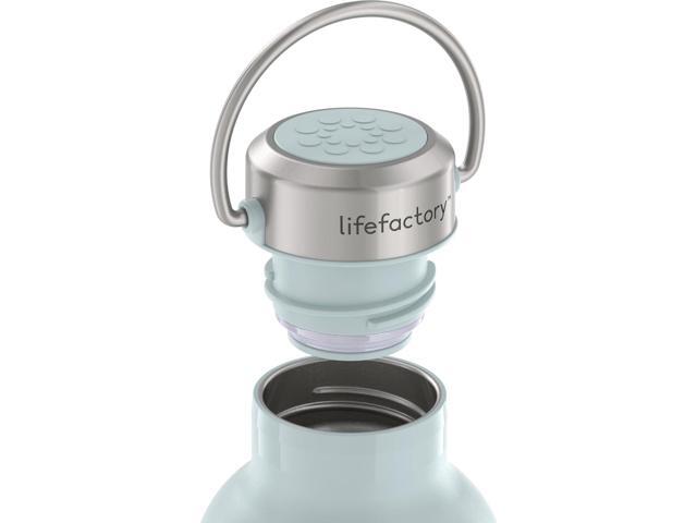 LIfeFactory Stainless Steel Vacuum-Insulated Sport Bottle, 24 Ounce, Mint
