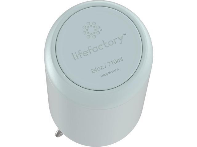 LIfeFactory Stainless Steel Vacuum-Insulated Sport Bottle, 24 Ounce, Mint