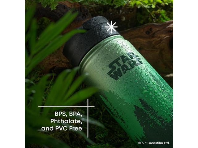 JoyJolt Stainless Steel Star Wars Water Bottle 22 oz with Straw Lid, BPA-Free Sports and Travel Vacuum Insulated Water Bottle, Destination...