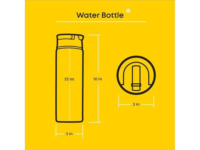 JoyJolt Stainless Steel Star Wars Water Bottle 22 oz with Straw Lid, BPA-Free Sports and Travel Vacuum Insulated Water Bottle, Destination...