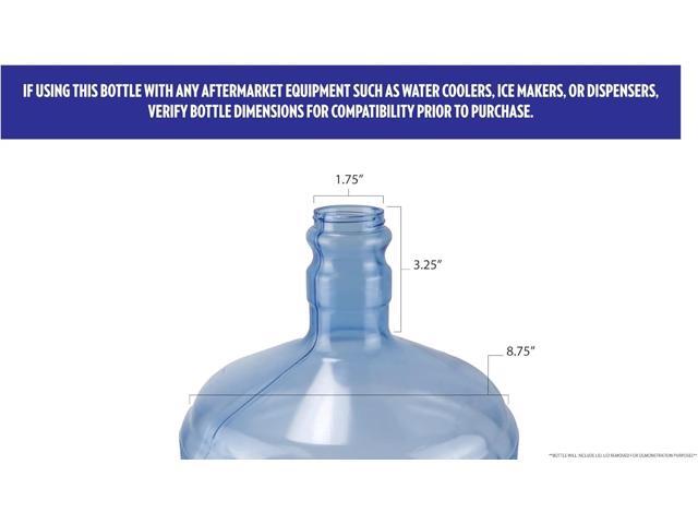 New Wave Enviro Polycarbonate Water Bottle, 2-Gallon, Screw Top Cap with Integrated Handle for Easy Carrying, Built for Durability, Blue