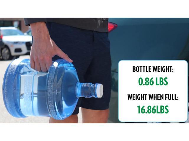 New Wave Enviro Polycarbonate Water Bottle, 2-Gallon, Screw Top Cap with Integrated Handle for Easy Carrying, Built for Durability, Blue