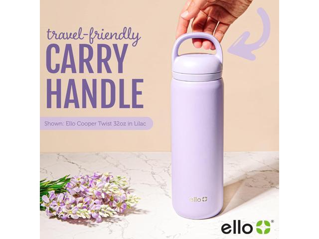 Ello Cooper Twist 32oz Stainless Steel Water Bottle with Chug Lid Leak Proof Double Walled and Vacuum Insulated Built in Carry Loop ...