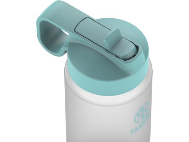 Takeya Glass Water Bottle - Durable Thermo-Shock Resistant Glass with Sure-Grip Safe Shell - Clear Leak-Proof Bottle with Straw Lid - Dishwasher...