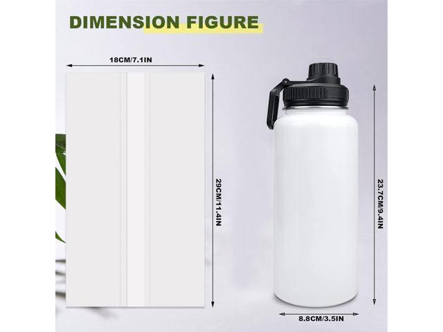 32oz Stainless Steel Sublimation Sports Water Bottle,Insulated Thermos Mugs with Shrink Wrap Films and Wide Mouth Lid,Double Wall Vacuum Tumbler...