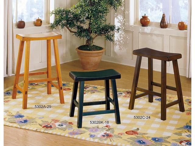 Homelegance Saddleback Solid Wood Kitchen Height Bar Stool Set of 2 - Saddle Kitchen Stool Dining Height Stools for Dining, Armless Chair Seating...