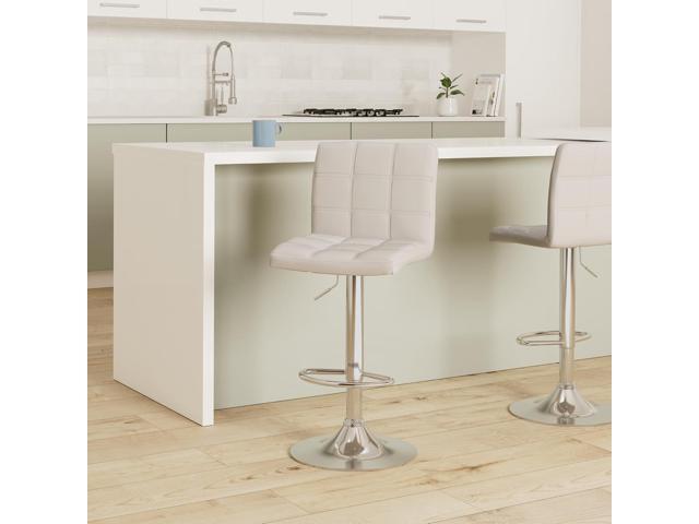 Leopard Modern Square PU Leather Adjustable Bar Stools with Back, Set of 3, Counter Height Swivel Stool, Square Back Barstools for Kitchen Counter...