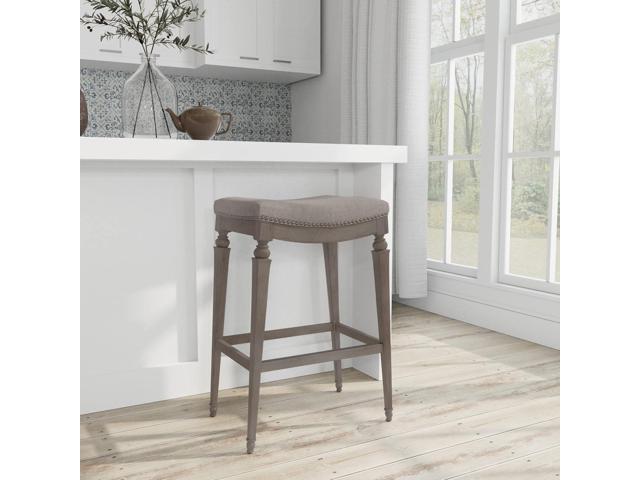 Hillsdale Furniture Vetrina Backless Non-Swivel Counter Stool, Weathered Grey
