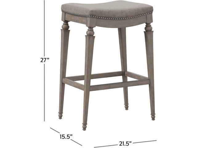 Hillsdale Furniture Vetrina Backless Non-Swivel Counter Stool, Weathered Grey