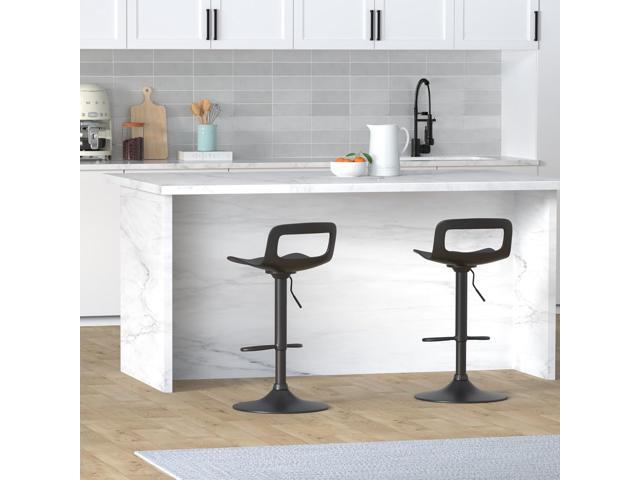 thksbought Set of 4 Modern Bar Stools Simple Adjustable Bar Stool(Matte Back)