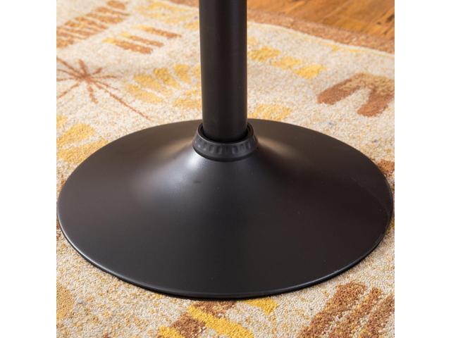 Roundhill Furniture Belham Swivel Black Bonded Leather Adjustable bar Stool. Set of 2