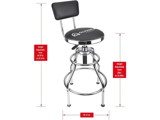 Olympia Tools 82-738 Adjustable Hydraulic Work Stool, Black
