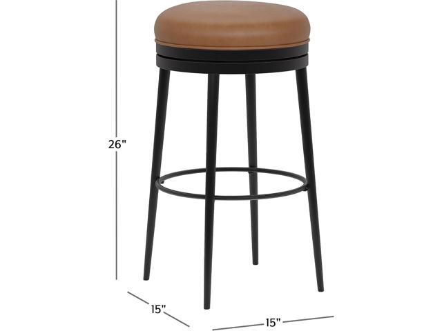 Hillsdale, Aubrie Metal Counter Height Swivel Stool, Matte Black