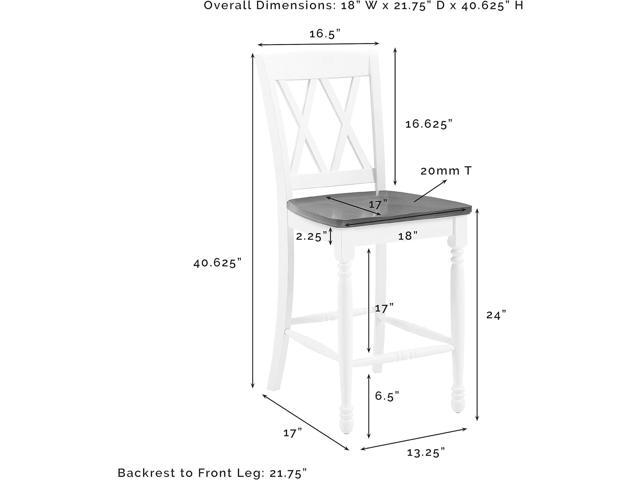 Crosley Furniture Shelby Wood X Back Counter Height Bar Stools Set of 2