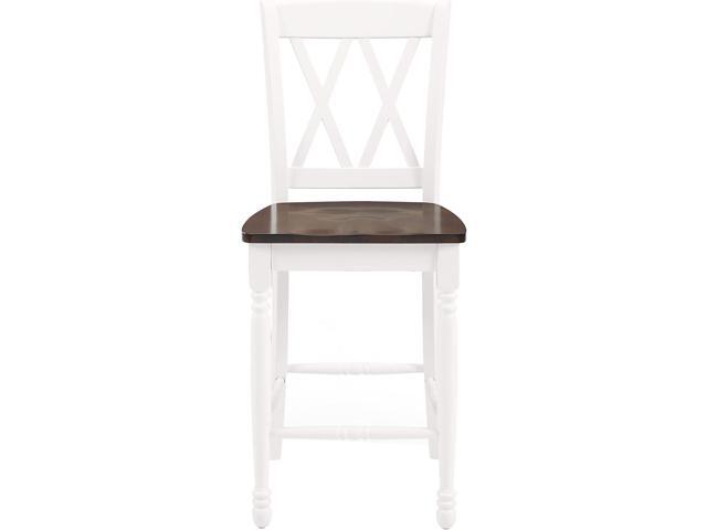Crosley Furniture Shelby Wood X Back Counter Height Bar Stools Set of 2