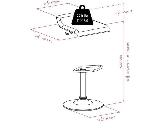 Winsome Pairs Stool, Espresso/Black