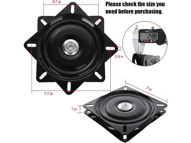 2 Pack 7 Inch Heavy Duty Bar Stool Swivel Replacement for Recliner Chair, Square Swivel Mechanism for Furniture, Seat Swivel Base Bar Stool Swivel...