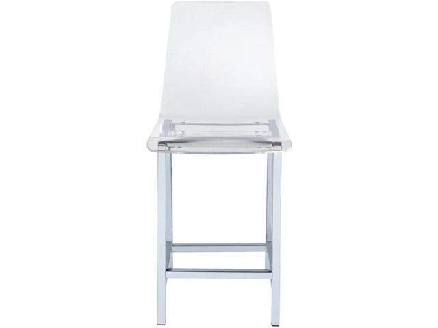 Coaster Furniture Bar Stool 24' Clear Acrylic/Chrome 100265